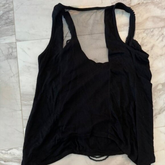 Beaded LF Black Crop Top Size Small - Picture 2 of 5